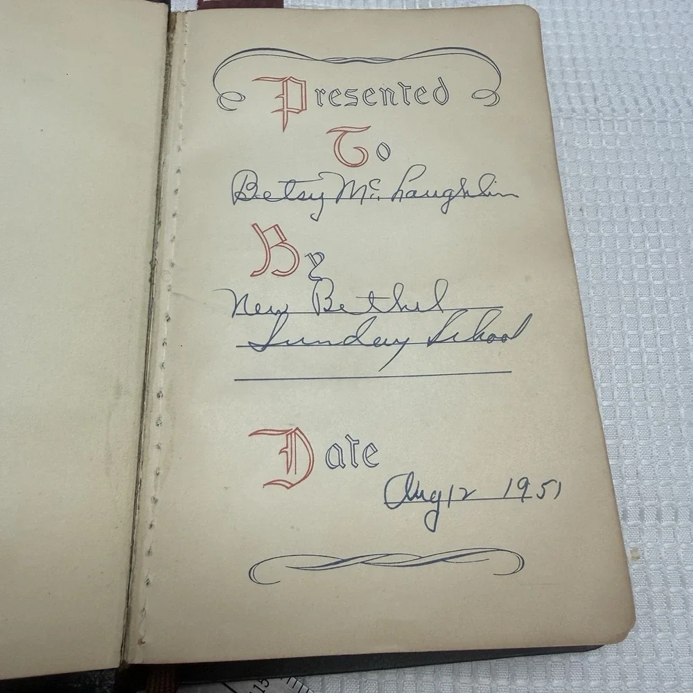 Vtg Westminster Book‎ KJV Bible Helps 1946 Great Britain Genuine Leather Soft